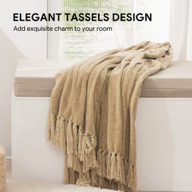 Close-up of RECYCO chenille fabric showing soft texture for lounging