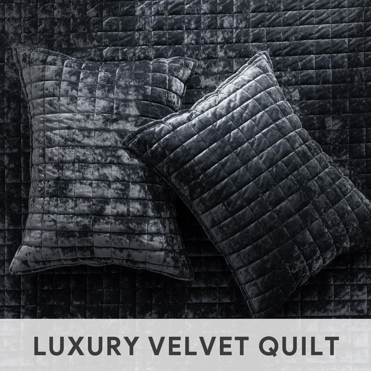 RECYCO velvet quilt is machine washable for easy care.