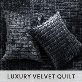 RECYCO velvet quilt is machine washable for easy care.