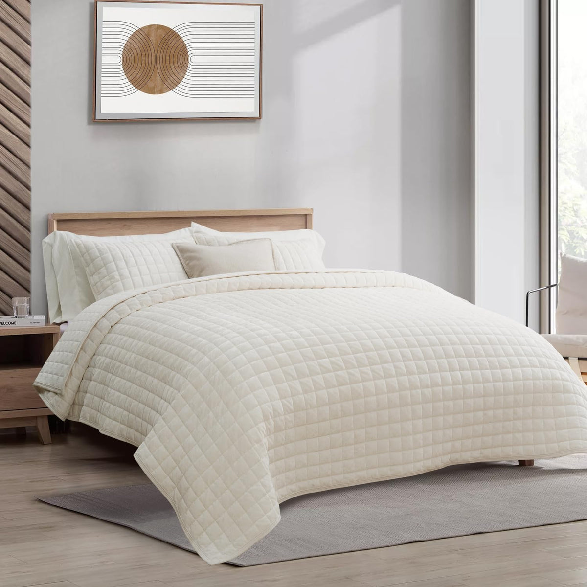 RECYCO luxury velvet quilt set full queen displayed with soft texture for cozy nights