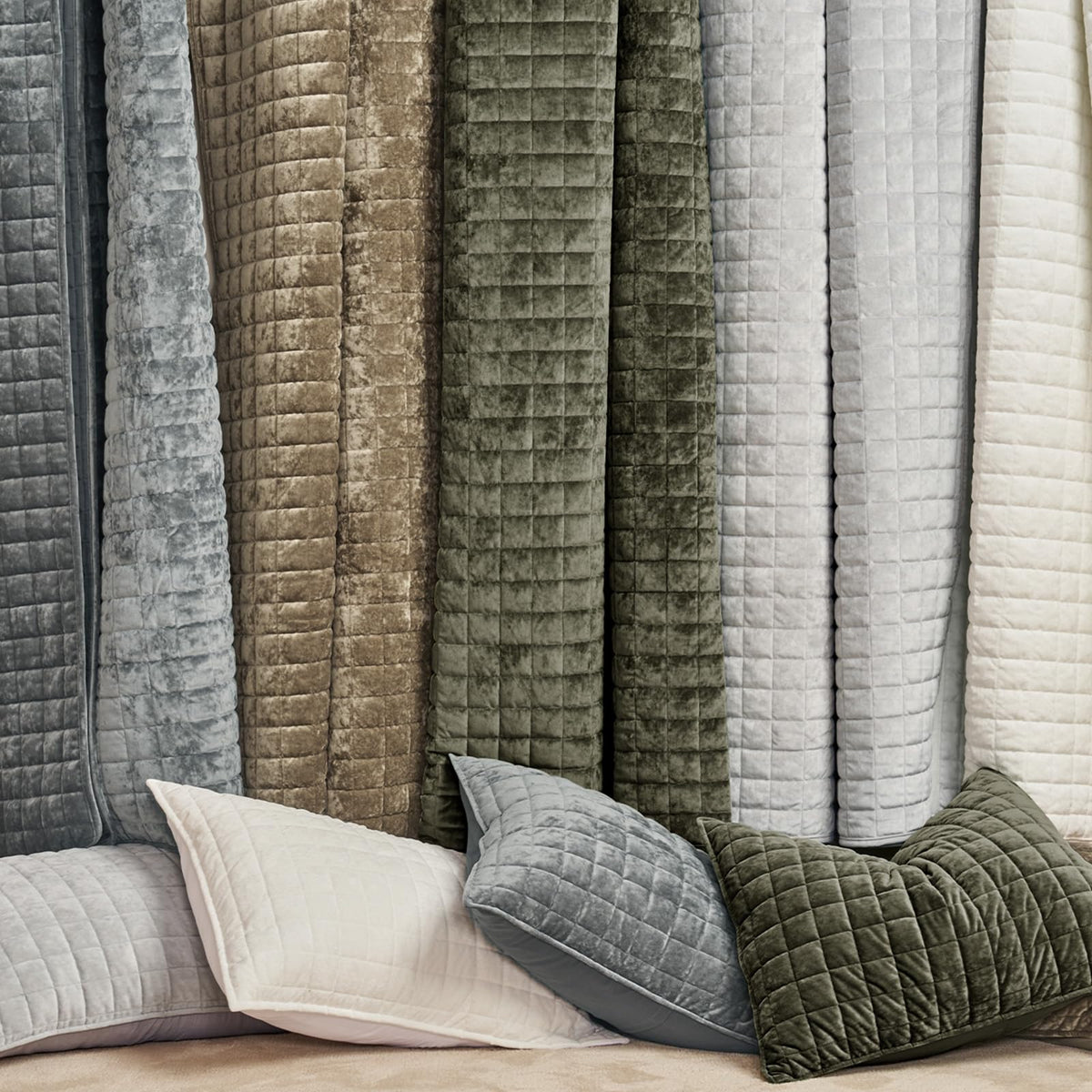 RECYCO matching pillow shams paired with quilt for cohesive style.