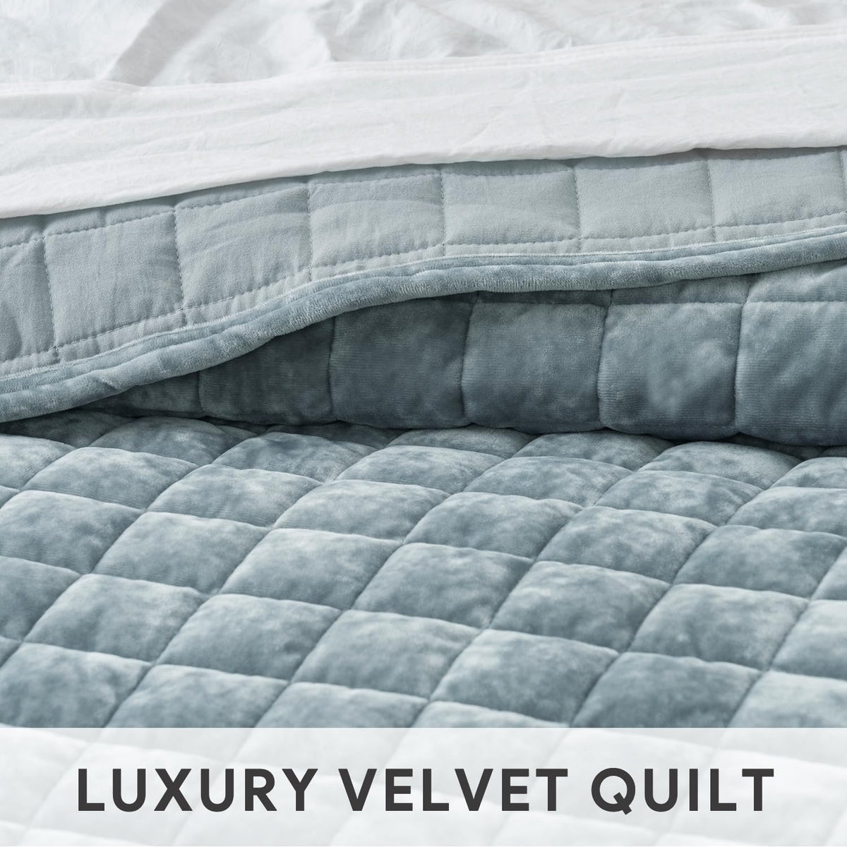 RECYCO oversized bedspread drapes gracefully to the floor for a luxe look