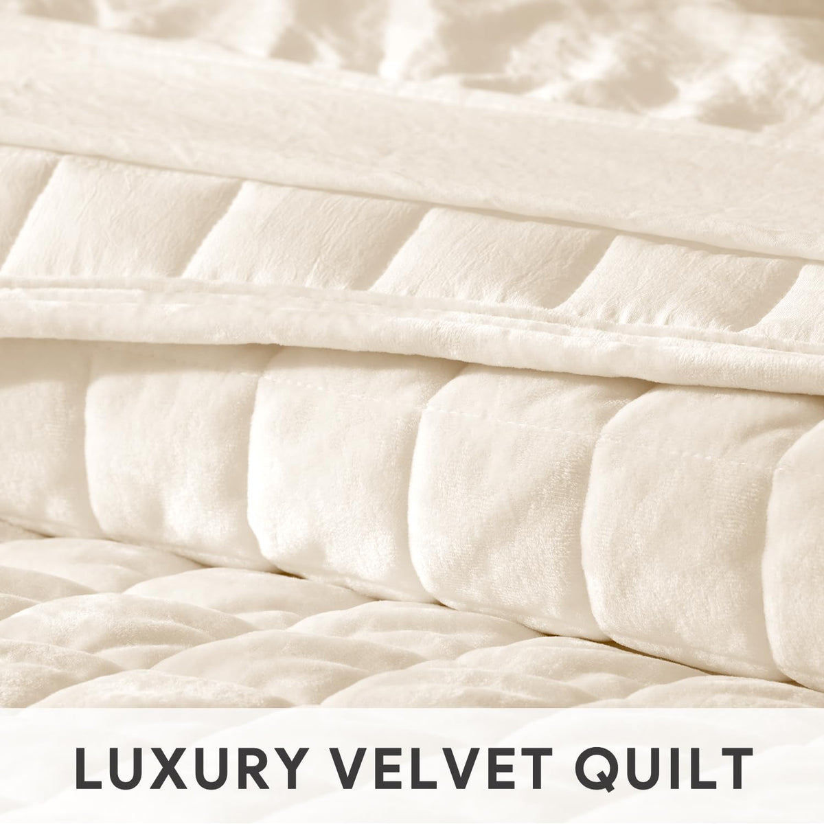 RECYCO matching pillow shams completing the velvet quilt set