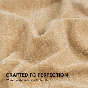 RECYCO soft throw draped over bed for inviting evenings