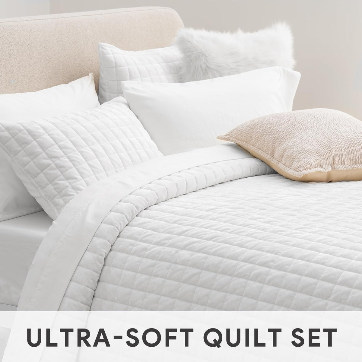 RECYCO two shams included complete the sophisticated bedding ensemble.