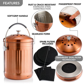 Compact 1.3-gallon design fits small kitchens without clutter.