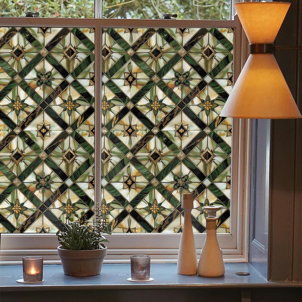 REDAMANCY privacy window cling ideal for living rooms and bedrooms without glue.
