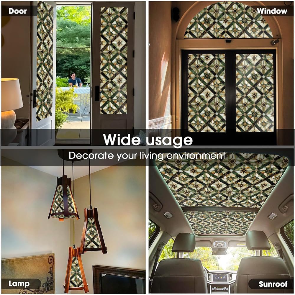 REDAMANCY static window film sticks without adhesive and leaves no residue.