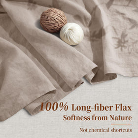 REDASW linen fabric close-up reveals natural texture and breathability.
