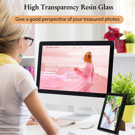 Redbaker black frame front resin-glass closeup shows fade-resistant surface