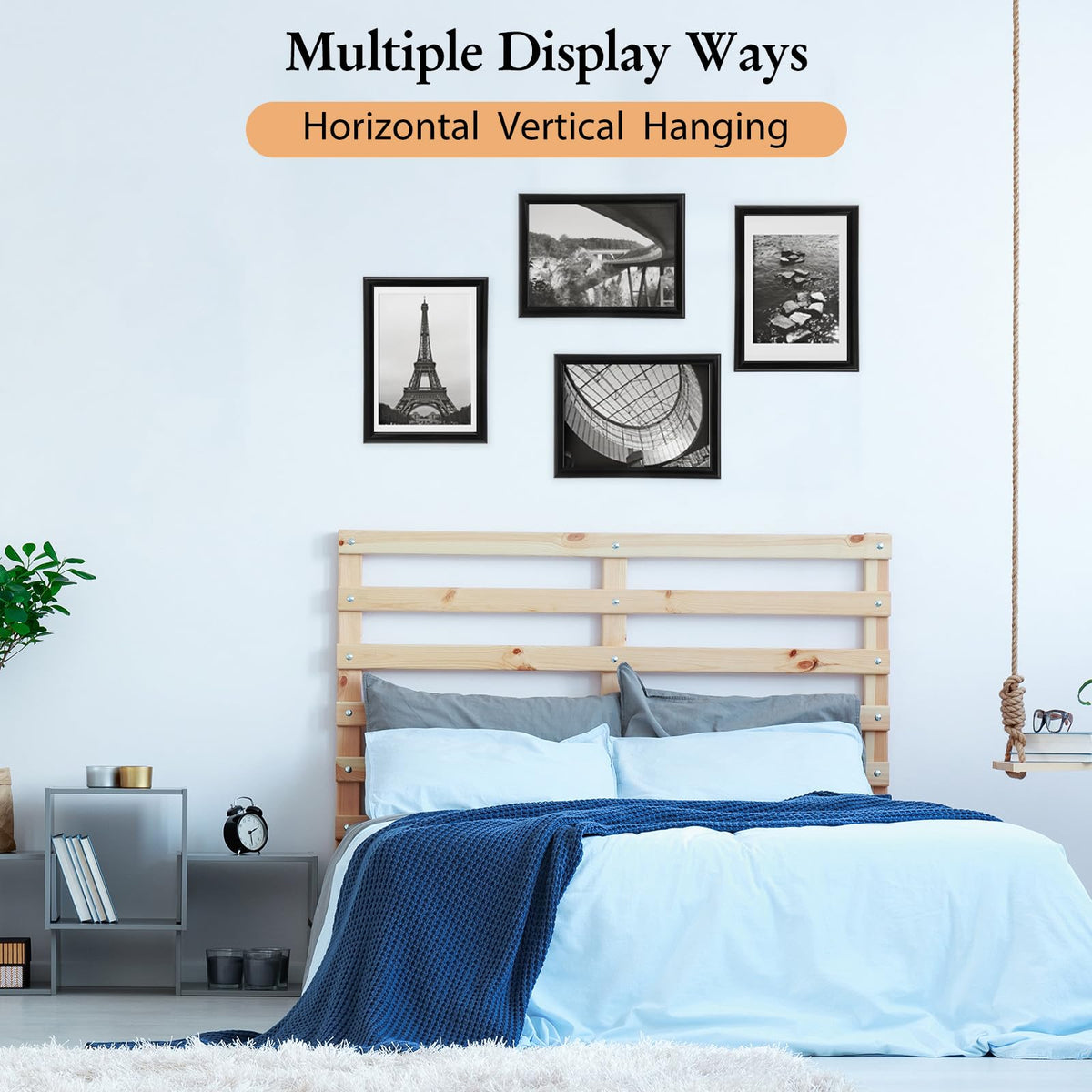 Redbaker bulk black frames with art display closeup highlighting resin glass