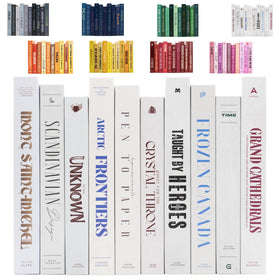 Redesigned Basics decorative books with magnetic closure for quick, stylish display.