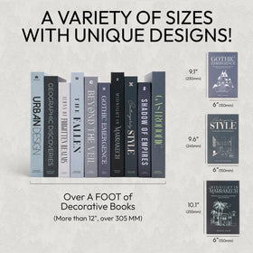 Redesigned Basics hardcover decor books add premium elegance to any room.