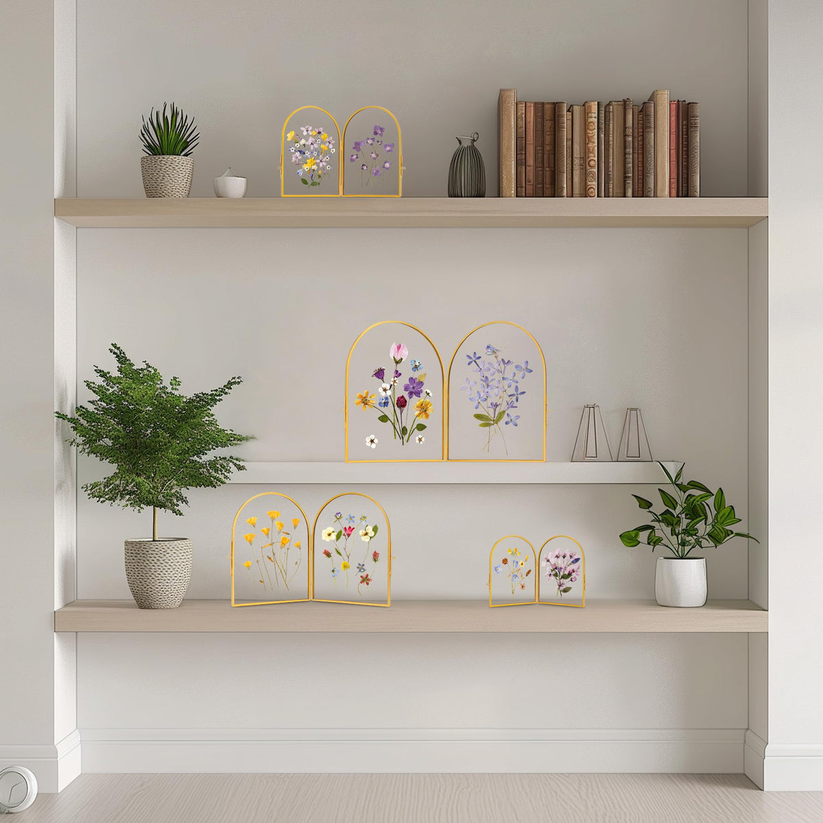 RedHugo durable brass and glass frame preserves keepsakes with a timeless look.
