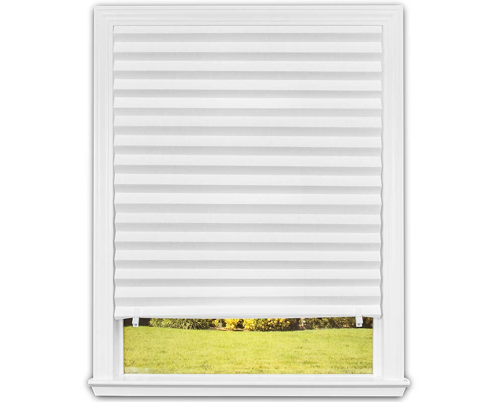 Redi Shade Original light-filtering shade in white, 36x72, adds soft privacy to windows