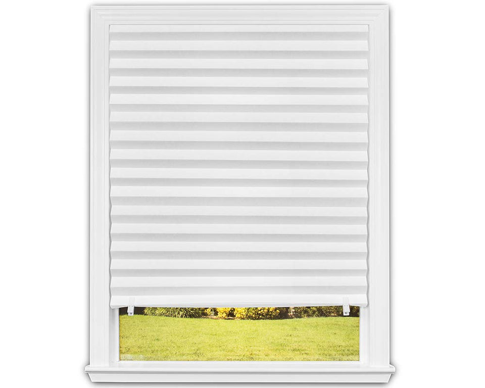 Redi Shade Original light-filtering shade in white, 36x72, adds soft privacy to windows