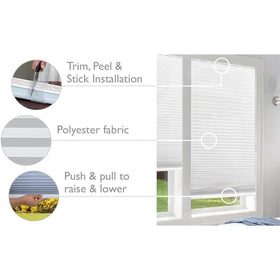 Redi Shade Cordless Lift Operation enables safe, easy window control without cords.