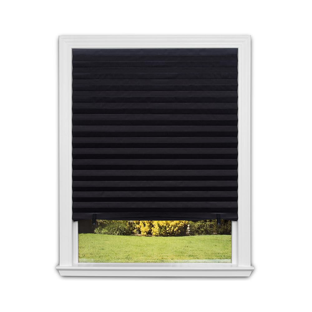 Redi Shade original blackout shade in front view showing dark room potential for bedrooms