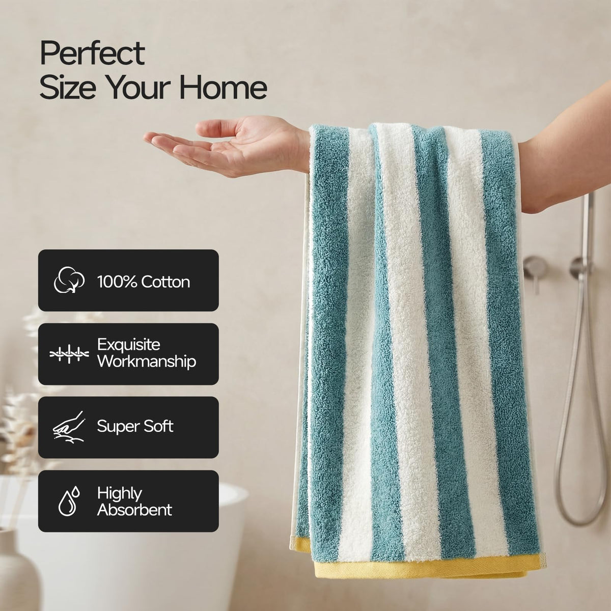 REDKISS 12x28 inch hand towel drying hands quickly