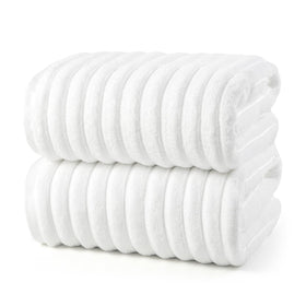 RedKiss 2-pack large bath towels folded display, plush and absorbent for daily use