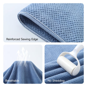 REDKISS 40x80 blue coral fleece towel durable after many washes.
