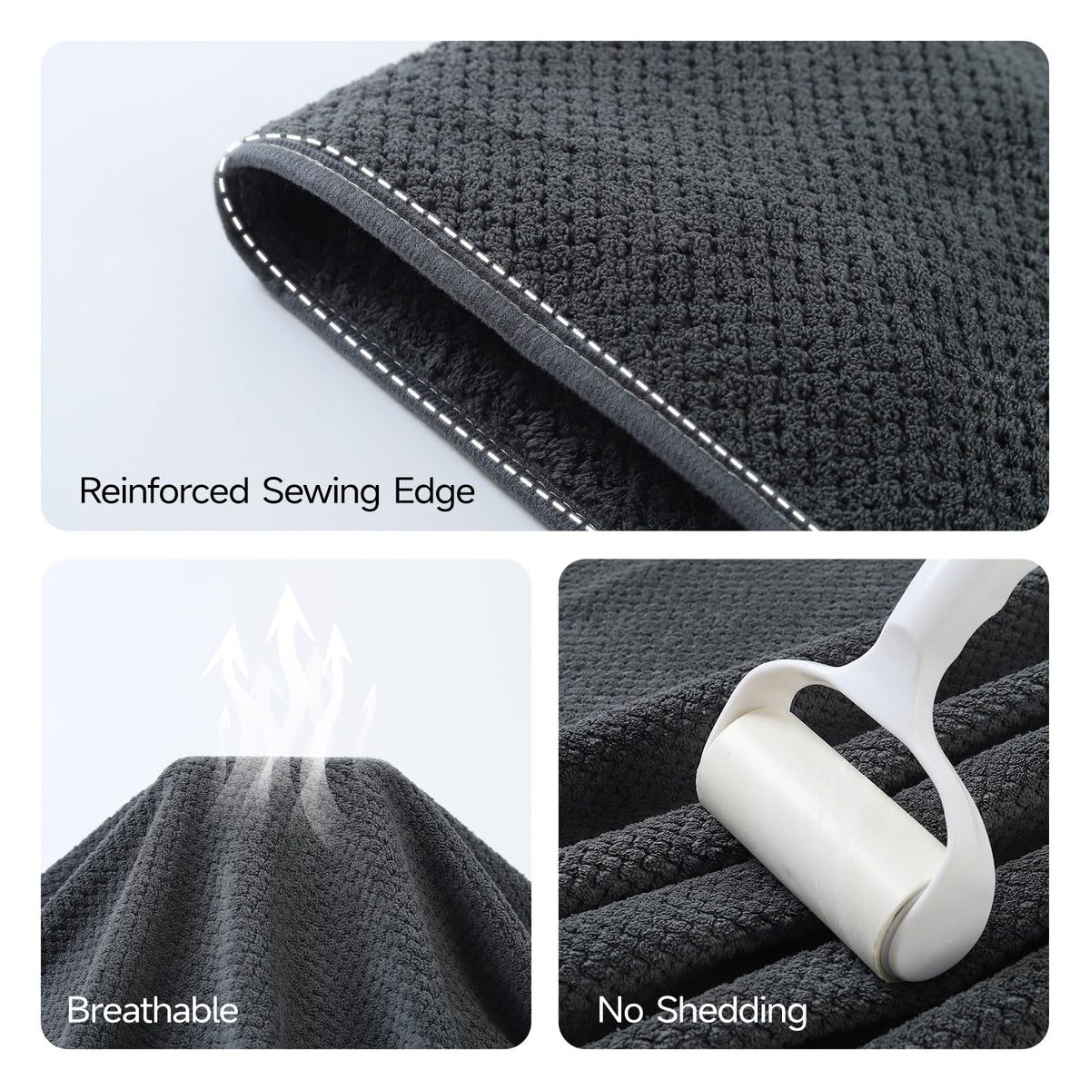 REDKISS elegant solid dark gray design complements any bathroom decor.