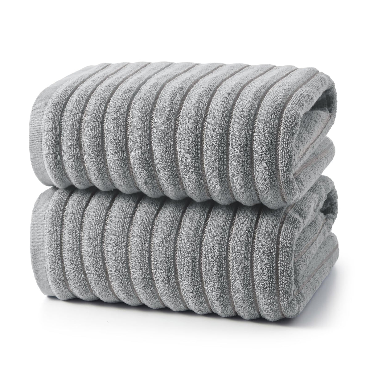 REDKISS gray towels closeup highlight plush softness and quick-dry durability
