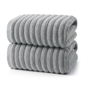 REDKISS gray towels closeup highlight plush softness and quick-dry durability