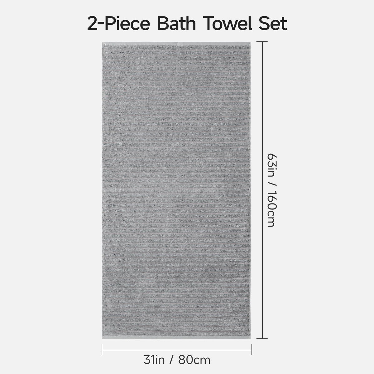 REDKISS gray towels wrap-ready setup for secure post-shower comfort