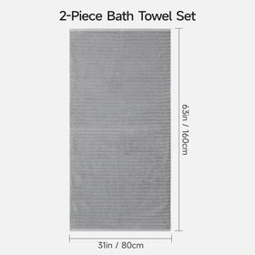 REDKISS gray towels wrap-ready setup for secure post-shower comfort