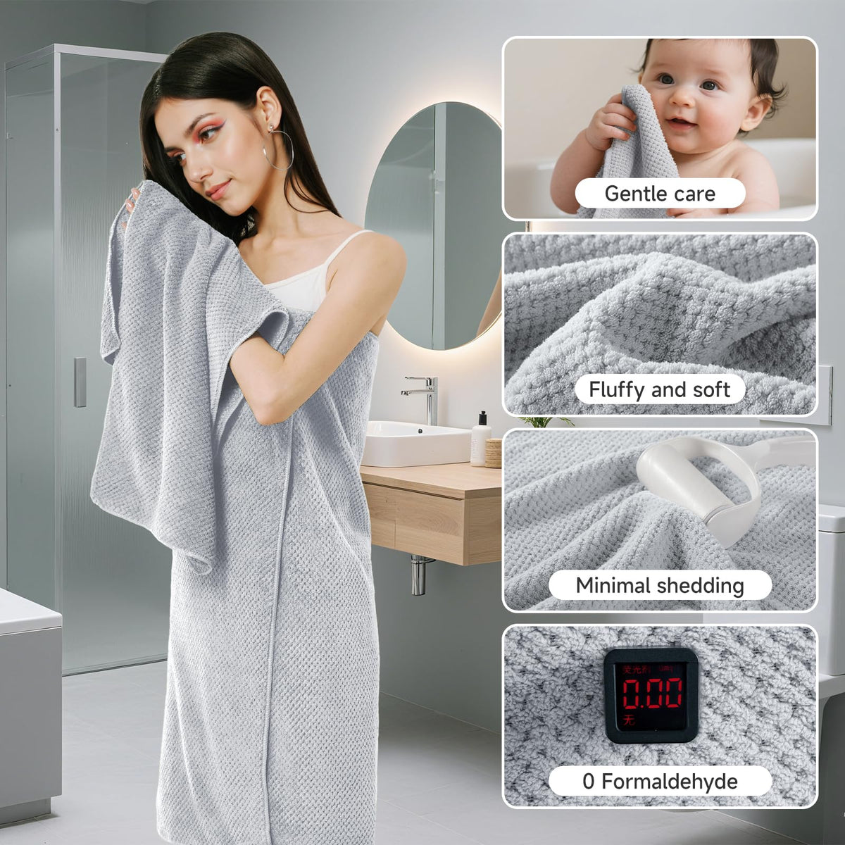 REDKISS hand towels show quick-drying performance for gym or bathroom routines.