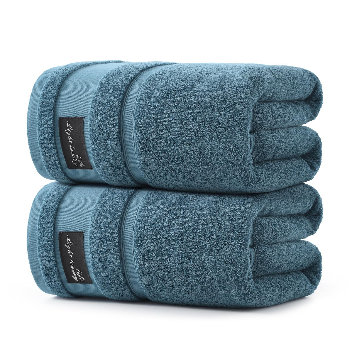 REDKISS large bath towels 2pc packfront shows generous size for spa-like wrap
