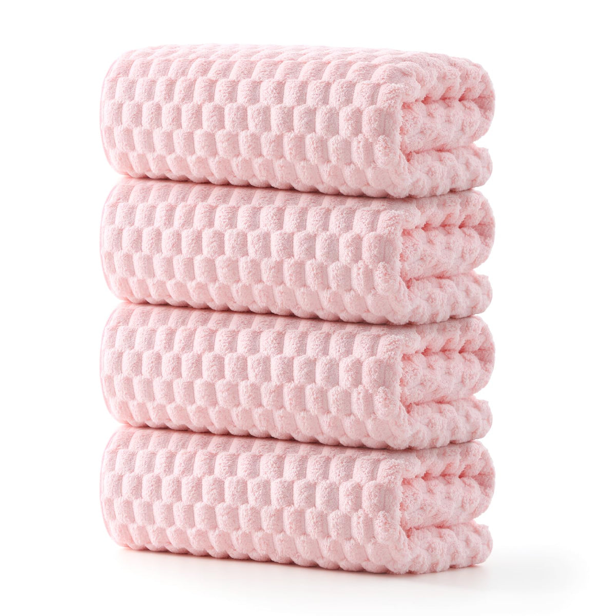 REDKISS pink microfiber towel, oversized 27x55 inches for quick-drying bath use.