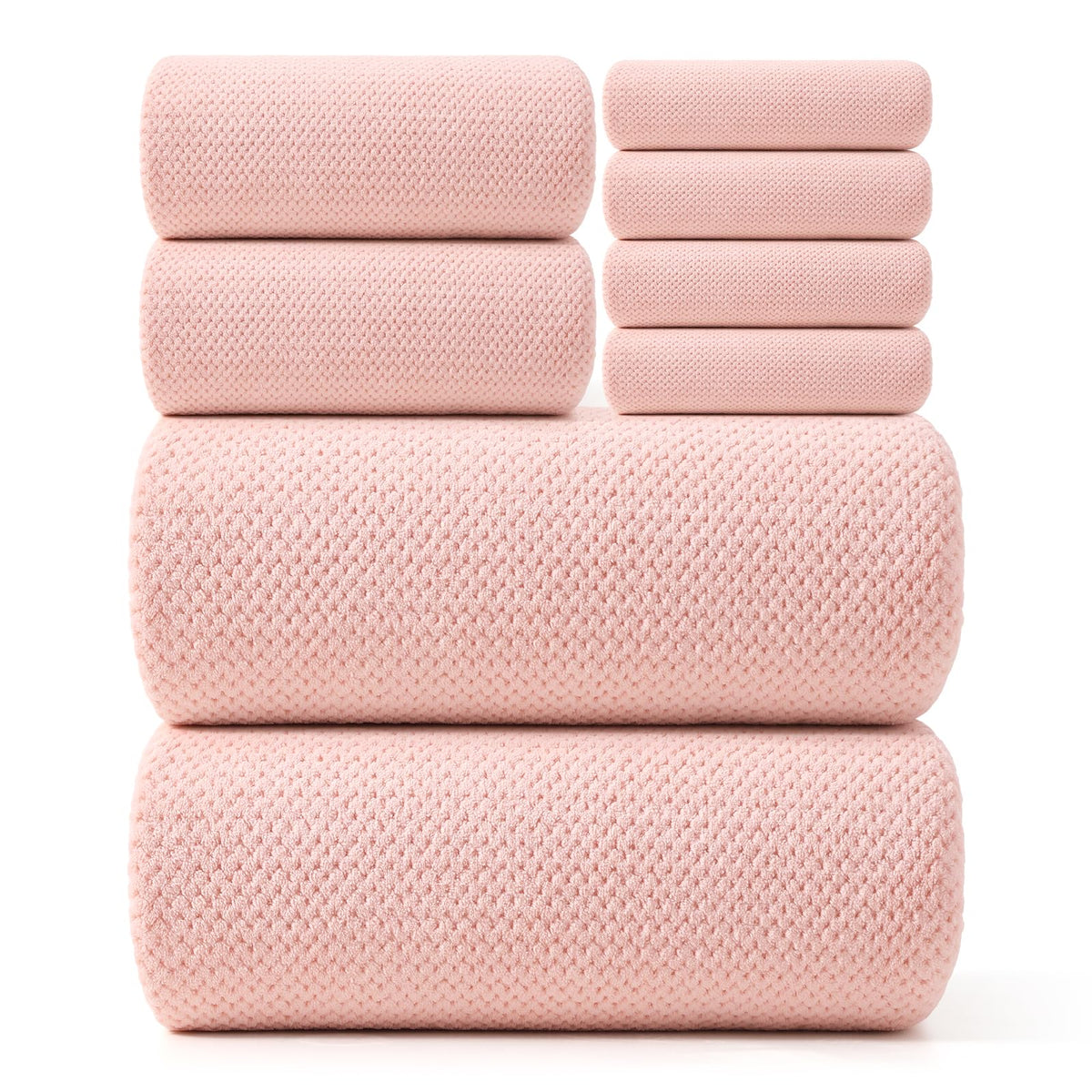 REDKISS Pink Towel Set bath towels 35x70 with plush microfiber for quick drying