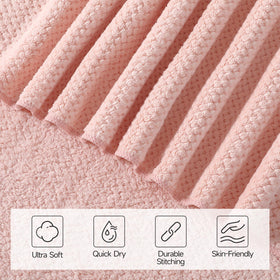 REDKISS Pink Towel Set quick-dry microfiber fabric ready after showers