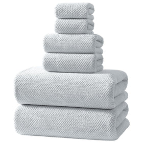 REDKISS premium towel set with ultra-fiber coral fleece for softness and absorbency.