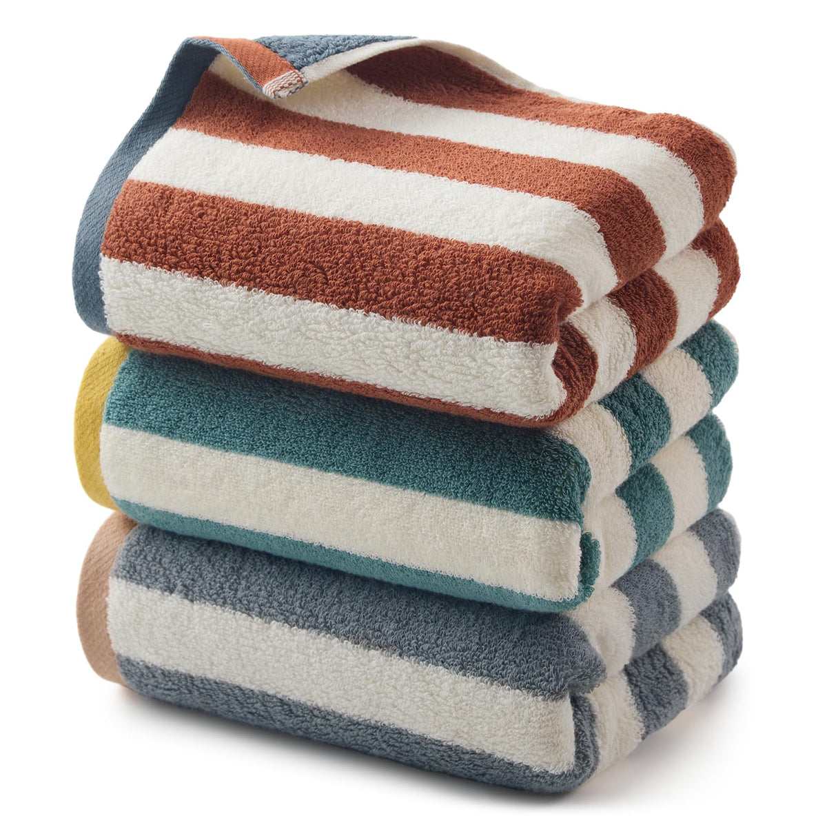 REDKISS striped hand towel with reversible design for bathrooms