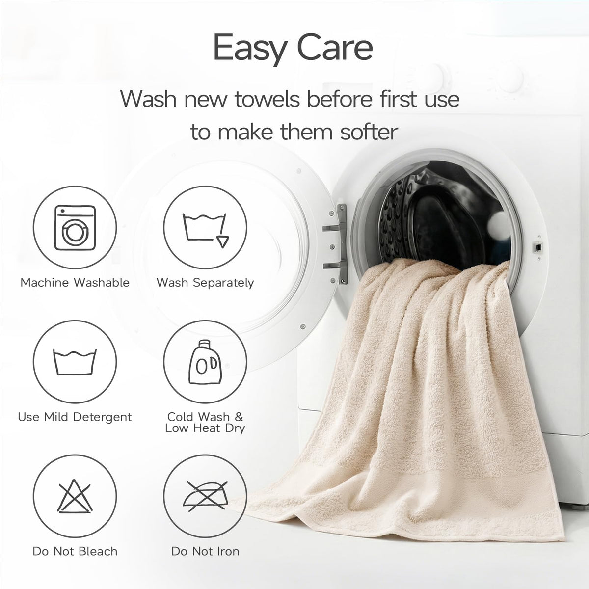 RedKiss Towels modern-border design closeup shows minimalist bathroom style