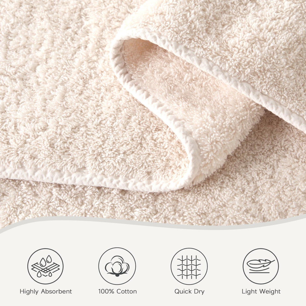 RedKiss Towels quick-dry feature closeup highlights fast water removal