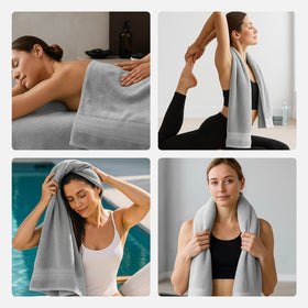 Redkiss towel set includes wash-before-first-use guidance