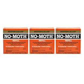 Reefer-Galler NO-Moth hanger refills on rod protecting fabrics from moths