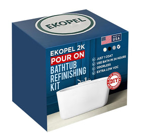 Refinished Bath Solutions Ekopel 2K pour-on kit packaging for DIY refinishing
