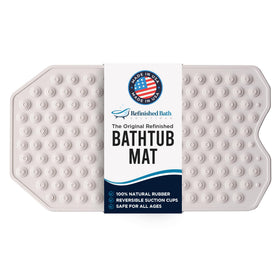 Refinished Bath Solutions original tub mat with no suction cups protects delicate finishes.