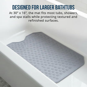 Safe traction for adults, children, and seniors with Refinished Bath Solutions mat.