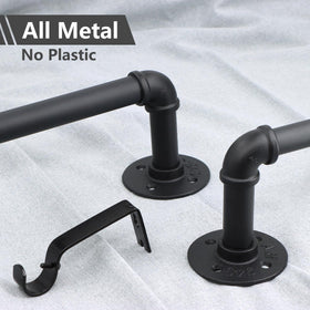 Matte black finish on Refrze rod adds industrial style to any room.