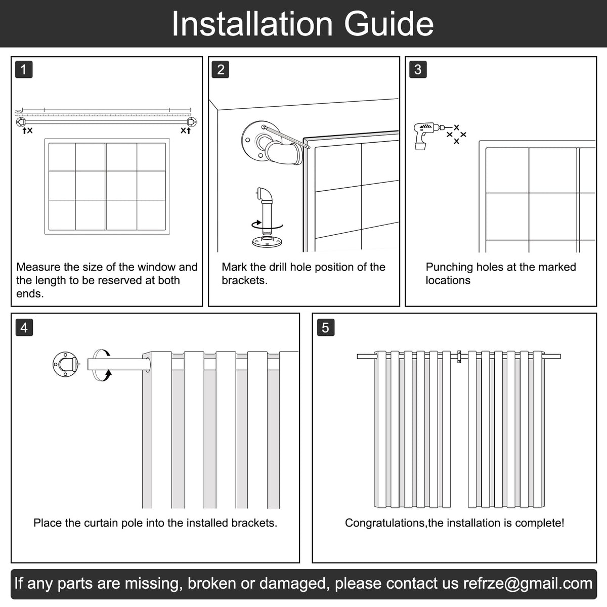 Refrze rod fits kitchen and bedroom window treatments with ease.