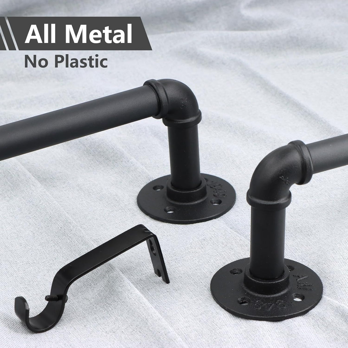 Refrze heavy-duty brackets support heavy curtains with stability