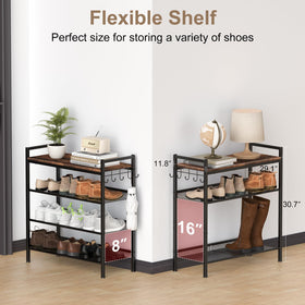 Refrze height-adjustable holes allow tailored shoe storage for varied footwear.