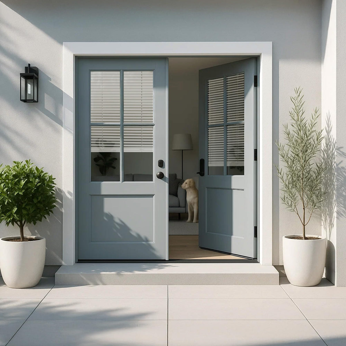 Regal Estate QuickInsta MagMount enhances entryway style with practical privacy.