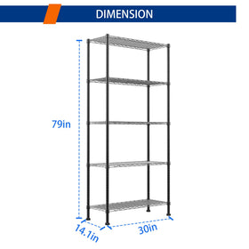 REGILLER 5-Wire adjustable-shelves shows customizable heights for tall items.